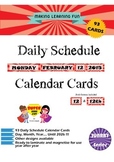 Daily Schedule Calendar Cards-93pc-Sunray-Red