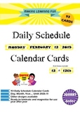 Daily Schedule Calendar Cards-93pc-Sunray-Yellow