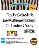 Daily Schedule Calendar Cards-93pc-Zebra