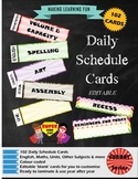 Daily Schedule Cards-102pc-Sunray Series
