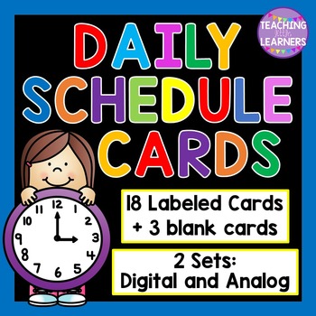 Daily Schedule Cards by Teaching Little Learners | TpT