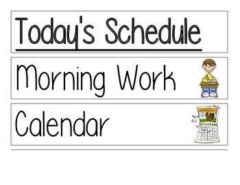 Daily Schedule Cards by Stefani Terry | Teachers Pay Teachers