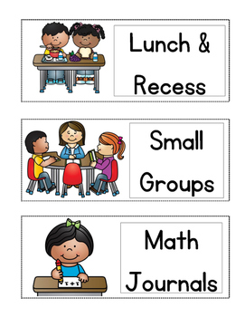 Daily Schedule Cards by 3rd Grade Here I Come | Teachers Pay Teachers