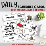 Editable Daily Schedule Cards (Boardmaker Symbols)