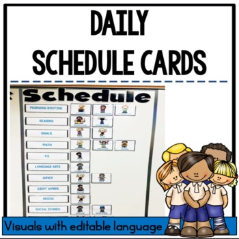 Daily Schedule Cards by Inspiring Little Learners | TPT