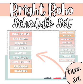 Preview of Daily Schedule Cards | Bright Boho