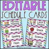 EDITABLE Daily Schedule Cards (chevron)