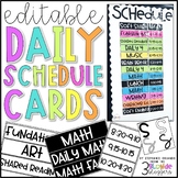 Daily Schedule Cards {EDITABLE}