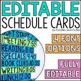 Daily Schedule | Schedule Cards | Fully Editable
