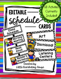 Daily Schedule Cards {Editable!}