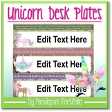 Desk Plates / Name Plates - Unicorn Theme