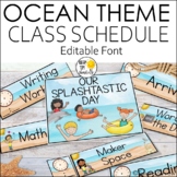 Daily Schedule Cards - Editable! Ocean Theme Classroom Decor