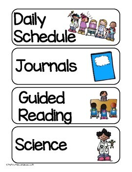 Daily Schedule Cards - Elementary Classroom - No Prep! 36 subjects ...
