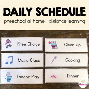 Daily Schedule Cards For Home Use During Distance Learning | TpT
