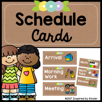 Daily Schedule Cards {Free} by Inspired by Kinder | TPT