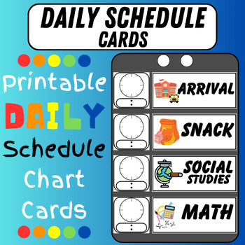 Daily Schedule Cards Printable With Times | Daily Schedule by JE-EDUCATE