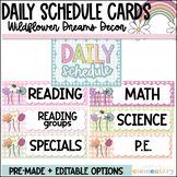 Daily Schedule Cards | Wildflower Dreams Decor - Editable!