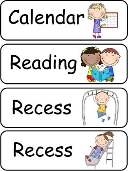 Daily Schedule Cards for Calendar Time by Dana Bridges | TpT