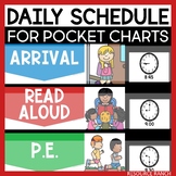 Daily Schedule Cards for Pocket Charts with Pictures and Clocks
