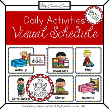 Preview of Daily Schedule Cards for Visual Schedule - HOME - small size