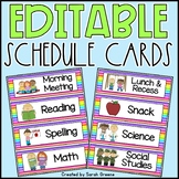 EDITABLE Daily Schedule Cards