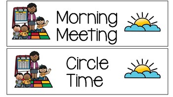 visual schedule classroom cliparts daily