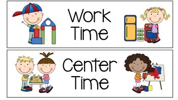 daily schedule preschool clipart