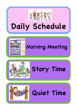 Daily Schedule Pocket Chart