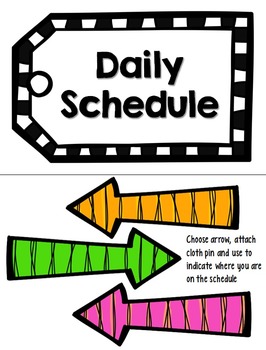Daily Schedule Chart Cards by Easy Peasy Lemon Squeezy | TpT