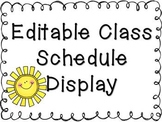 Daily Schedule Classroom Display