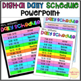 Daily Schedule Digital Editable PowerPoint class schedule