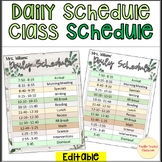 Daily Schedule Digital Editable PowerPoint class schedule 