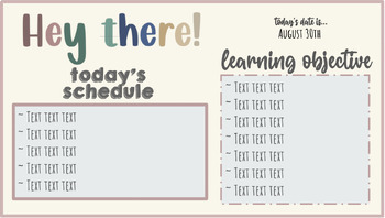 Preview of Daily Schedule Display - Math Classroom