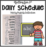 Daily Schedule Display // PATCHY PASTELS // EDITABLE