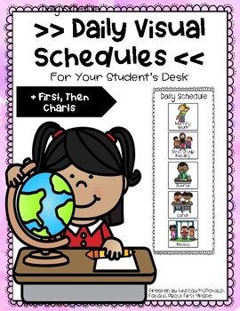 Preview of Daily Schedule For Your Student's Desk // First, Then Cards