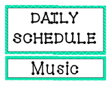 Daily Schedule Large/Teal/Chevron