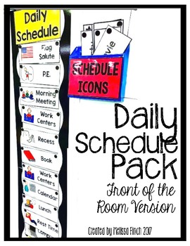 Preview of Daily Schedule Pack (Front Of Board Version)- Autism Classroom