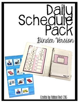 Preview of Daily Schedule Pack (individualized binder version)- Autism Classroom