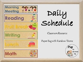 Daily Schedule - Paper bag theme