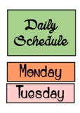 Daily Schedule - Pastel - Upper Primary