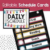 Editable Class Schedule Daily Routine Pocket Chart Cards {