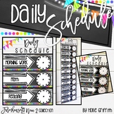 Daily Schedule Posters: Farmhouse Flair Neon 2 {Editable}