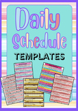 Daily Schedule/Routine/Agenda Templates