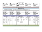 create a daily schedule for online classes