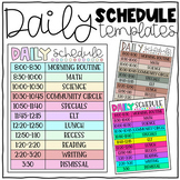 Daily Schedule Templates