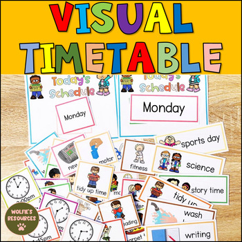 Preview of Daily Schedule Visual Timetable | Back To School