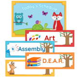 Daily Schedule Woodland Themed, Forest Animals