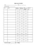 Daily Schedule and Behavior Monitoring and Earning Sheet (