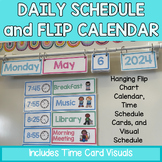 Daily Schedule and Calendar for Whiteboard (with analog ti