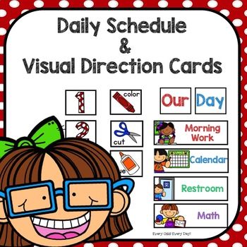 Daily Schedule and Visual Direction Cards by Every Child Every Day
